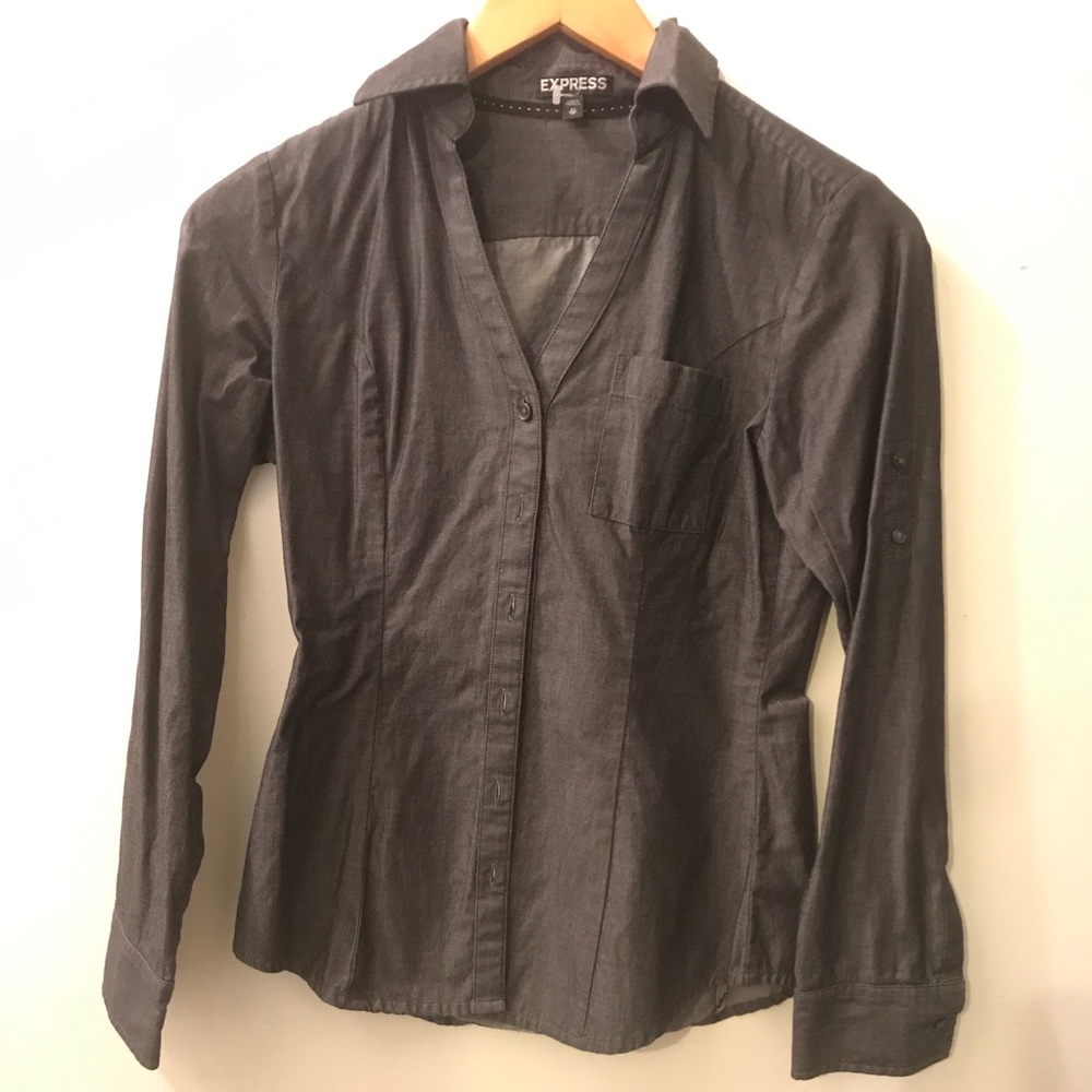 Express slim fit button up